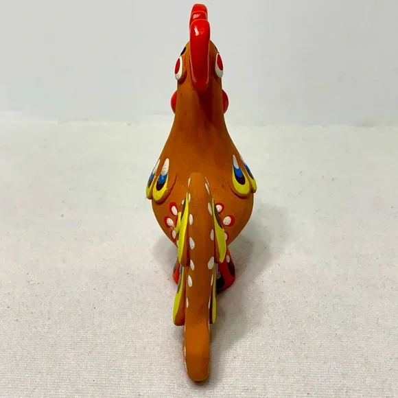 Clay Russian figurine Dymkovo Rooster toy vintage Ceramics